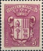 Andorra (amministrazione francese) 1936 - serie Stemma: 5 c