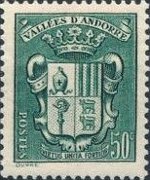 Andorra (amministrazione francese) 1936 - serie Stemma: 50 c