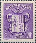 Andorra (amministrazione francese) 1936 - serie Stemma: 70 c
