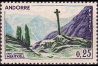 Andorra (French admin) 1961 - set Landscapes: 0,25 fr