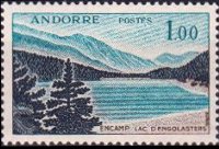 Andorra (French admin) 1961 - set Landscapes: 1 fr