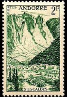 Andorra (French admin) 1955 - set Landscapes: 2 fr