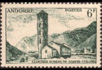 Andorra (amministrazione francese) 1955 - serie Vedute: 6 fr