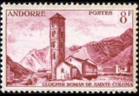 Andorra (French admin) 1955 - set Landscapes: 8 fr