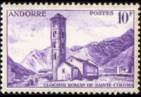 Andorra (French admin) 1955 - set Landscapes: 10 fr