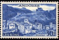 Andorra (French admin) 1955 - set Landscapes: 30 fr
