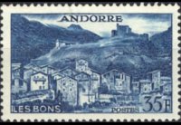 Andorra (French admin) 1955 - set Landscapes: 35 fr