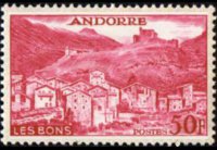 Andorra (French admin) 1955 - set Landscapes: 50 fr