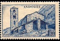 Andorra (amministrazione francese) 1944 - serie Vedute: 1,20 fr