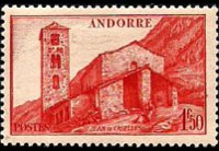 Andorra (French admin) 1944 - set Landscapes: 1,50 fr