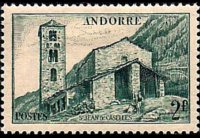 Andorra (amministrazione francese) 1944 - serie Vedute: 2 fr