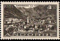 Andorra (French admin) 1944 - set Landscapes: 4,50 fr