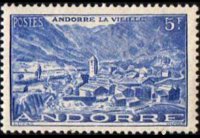 Andorra (French admin) 1944 - set Landscapes: 5 fr