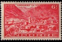 Andorra (amministrazione francese) 1944 - serie Vedute: 6 fr