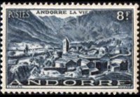 Andorra (French admin) 1944 - set Landscapes: 8 fr