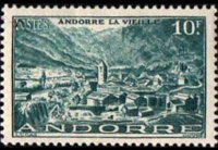 Andorra (amministrazione francese) 1944 - serie Vedute: 10 fr