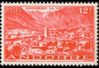 Andorra (French admin) 1944 - set Landscapes: 12 fr