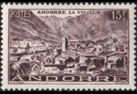 Andorra (French admin) 1944 - set Landscapes: 15 fr