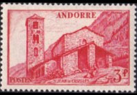 Andorra (amministrazione francese) 1944 - serie Vedute: 3 fr