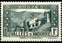 Andorra (French admin) 1932 - set Landscapes: 1 c