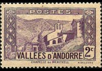 Andorra (amministrazione francese) 1932 - serie Vedute: 2 c