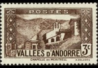Andorra (French admin) 1932 - set Landscapes: 3 c