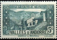 Andorra (French admin) 1932 - set Landscapes: 5 c