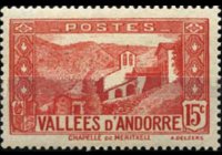 Andorra (French admin) 1932 - set Landscapes: 15 c