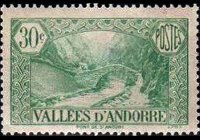 Andorra (amministrazione francese) 1932 - serie Vedute: 30 c
