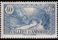 Andorra (French admin) 1932 - set Landscapes: 40 c
