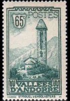 Andorra (French admin) 1932 - set Landscapes: 65 c