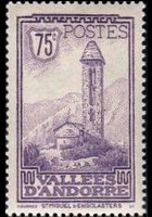 Andorra (French admin) 1932 - set Landscapes: 75 c