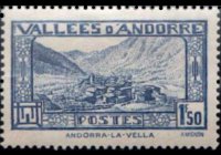 Andorra (French admin) 1932 - set Landscapes: 1,50 fr