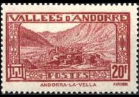 Andorra (French admin) 1932 - set Landscapes: 20 fr