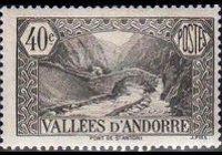 Andorra (French admin) 1932 - set Landscapes: 40 c