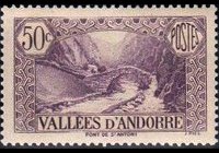 Andorra (French admin) 1932 - set Landscapes: 50 c