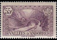 Andorra (amministrazione francese) 1932 - serie Vedute: 55 c