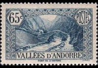 Andorra (amministrazione francese) 1932 - serie Vedute: 65 c
