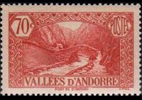 Andorra (amministrazione francese) 1932 - serie Vedute: 70 c