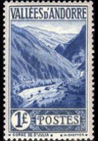 Andorra (French admin) 1932 - set Landscapes: 1 fr