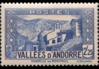 Andorra (French admin) 1932 - set Landscapes: 2,25 fr