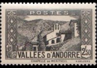 Andorra (French admin) 1932 - set Landscapes: 2,50 fr