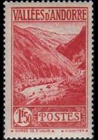 Andorra (French admin) 1932 - set Landscapes: 1,50 fr