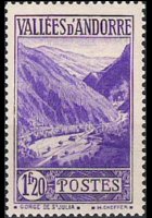 Andorra (French admin) 1932 - set Landscapes: 1,20 fr