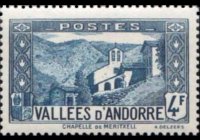 Andorra (French admin) 1932 - set Landscapes: 4 fr