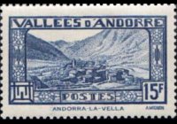 Andorra (French admin) 1932 - set Landscapes: 15 fr