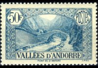 Andorra (French admin) 1932 - set Landscapes: 50 fr
