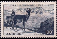 Andorra (French admin) 1944 - set Landscapes: 100 fr