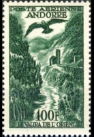 Andorra (French admin) 1955 - set Landscapes: 100 fr