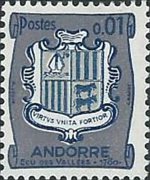 Andorra (French admin) 1961 - set Coat of arms: 0,01 fr